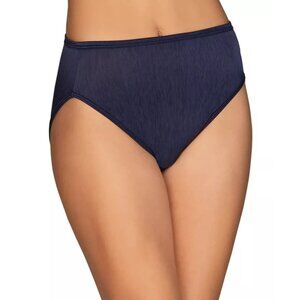 NWT Vanity Fair Lingerie Illumination Hi-Cut Brief Panty 9/2XL Navy Blue